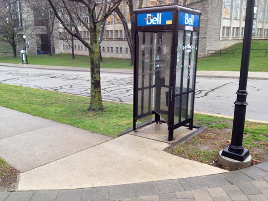 Phone booth near University College, Toronto