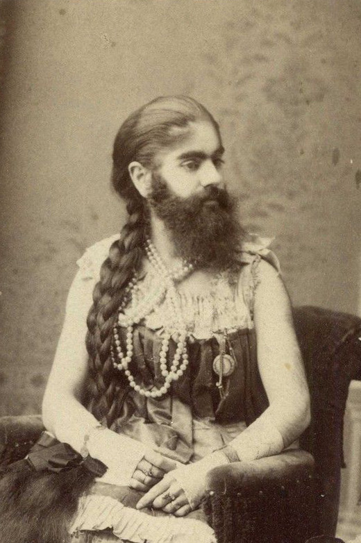 Annie Jones, the bearded lady - from Wikimedia Commons