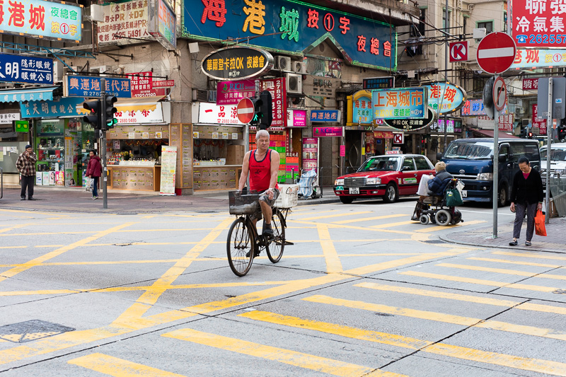 Man on Bicycle, Dundas and Shanghai Streets