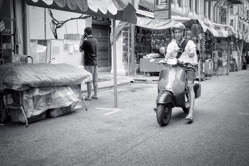 Man on Scooter, Chinatown