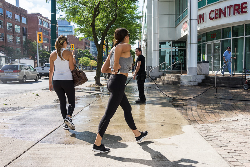 Women walking on Spadina, Toronto