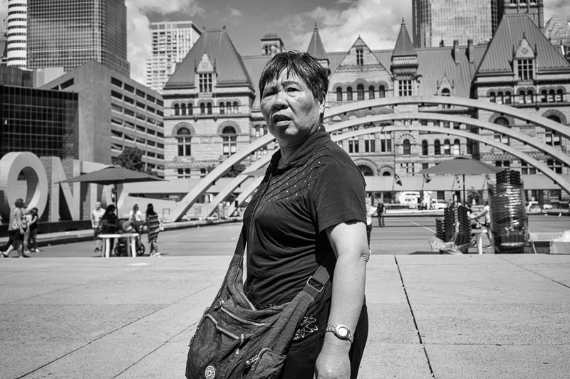 Woman in Nathan Phillips Square