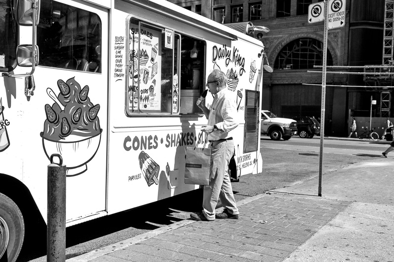 Man at ice cream truck