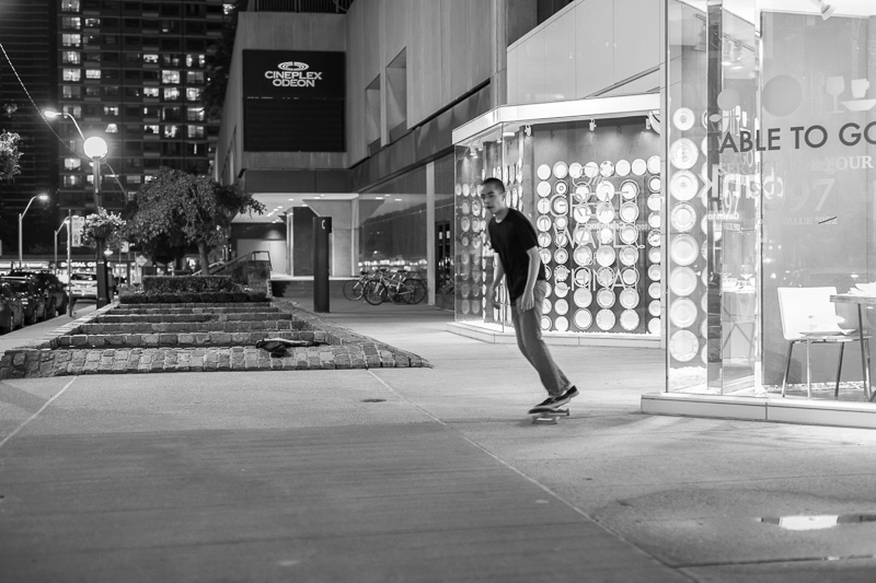 Skateboarding At Night