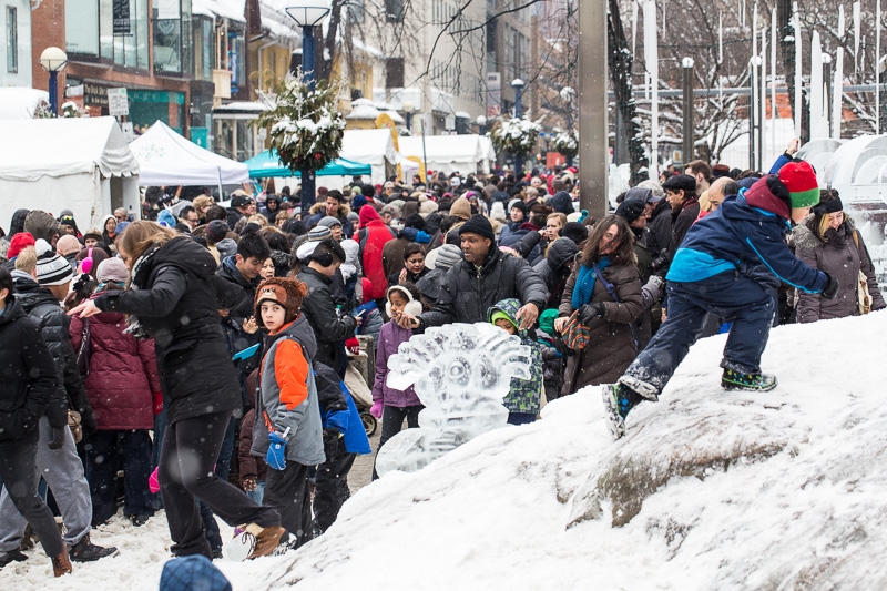 Crowds of people at Toronto's Icefest 2015