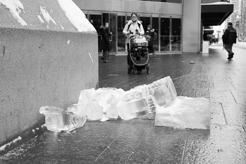 Broken ice sculpture