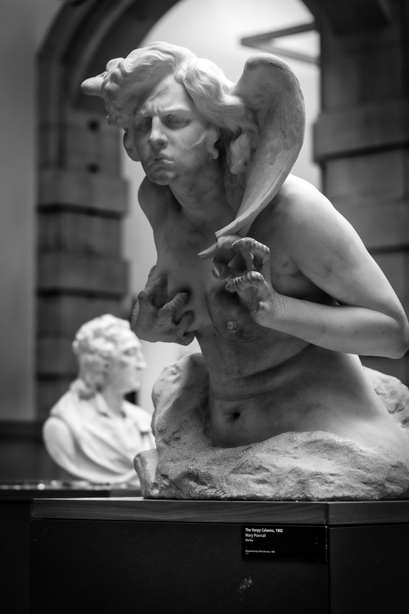 The Harpy Celaeno, 1902, Marble Sculpture by Mary Pownall