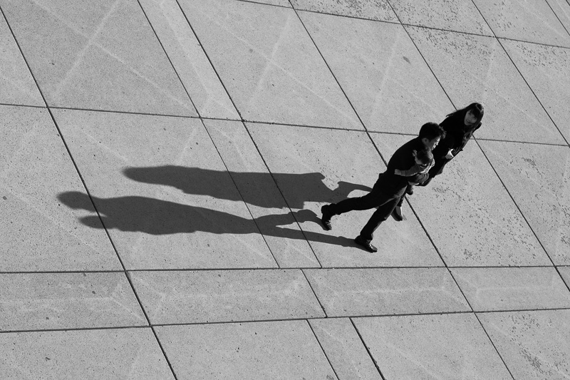 Long shadow in Nathan Phillips Square, Toronto