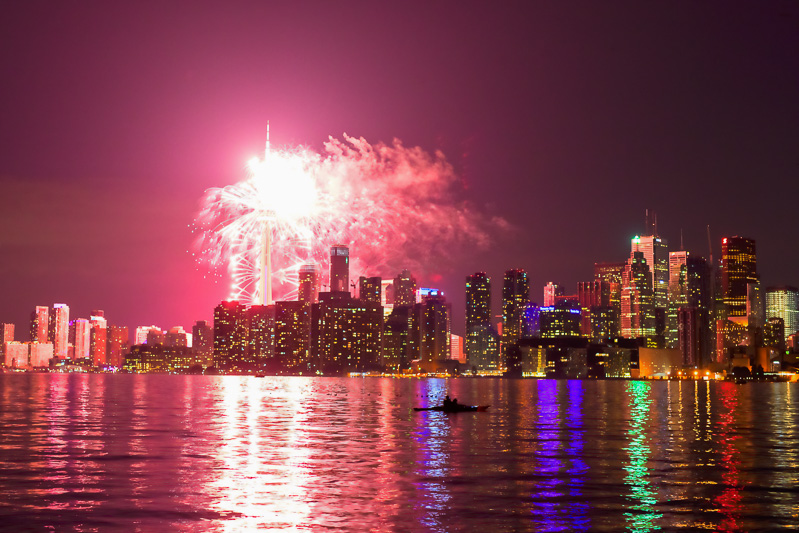 Fireworks over Toronto