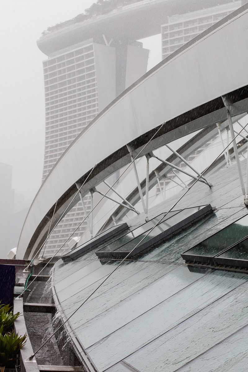 Marina Bay Sands Hotel viewed from the Flower Dome, Singapore