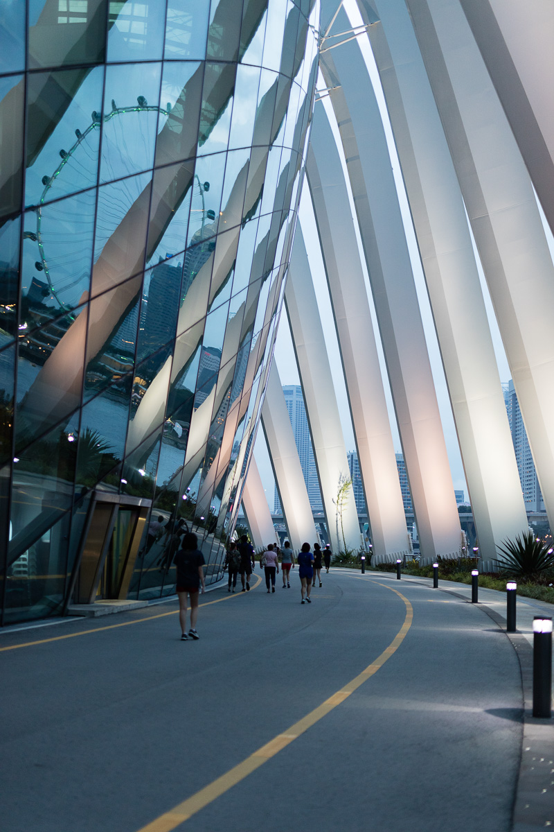 Path alongside the Flower Dome, Gardens by the Bay, Singapore