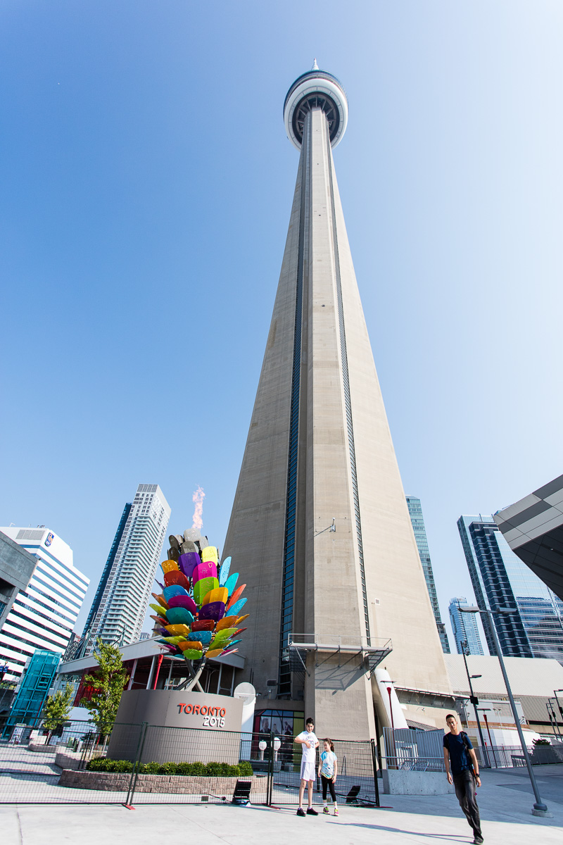The flame at the foot the CN Tower.