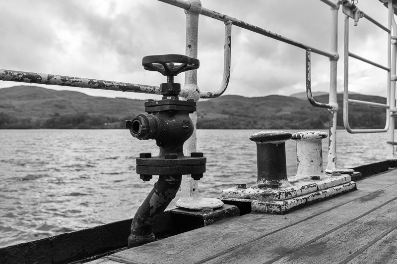 Detail of valve on steamship, Sir Walter Scott, on Loch Katrine