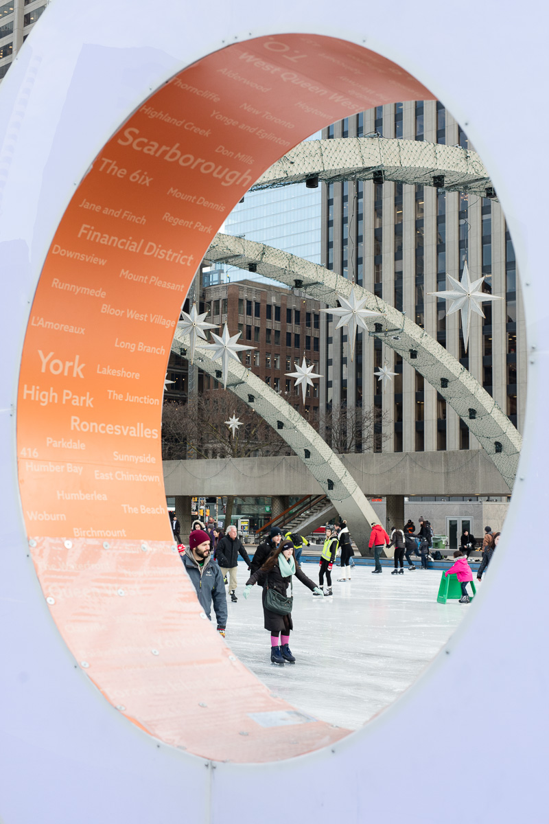 Skating at Toronto City Hall