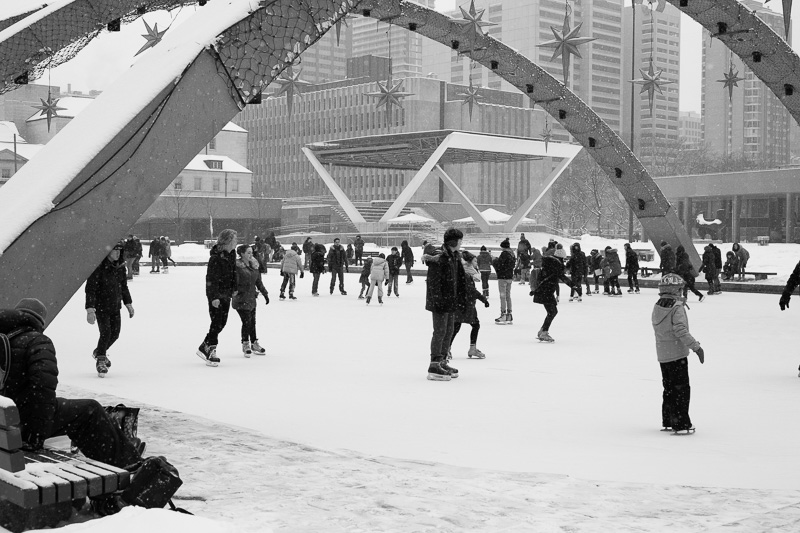Skating in Nathan Phillips Square