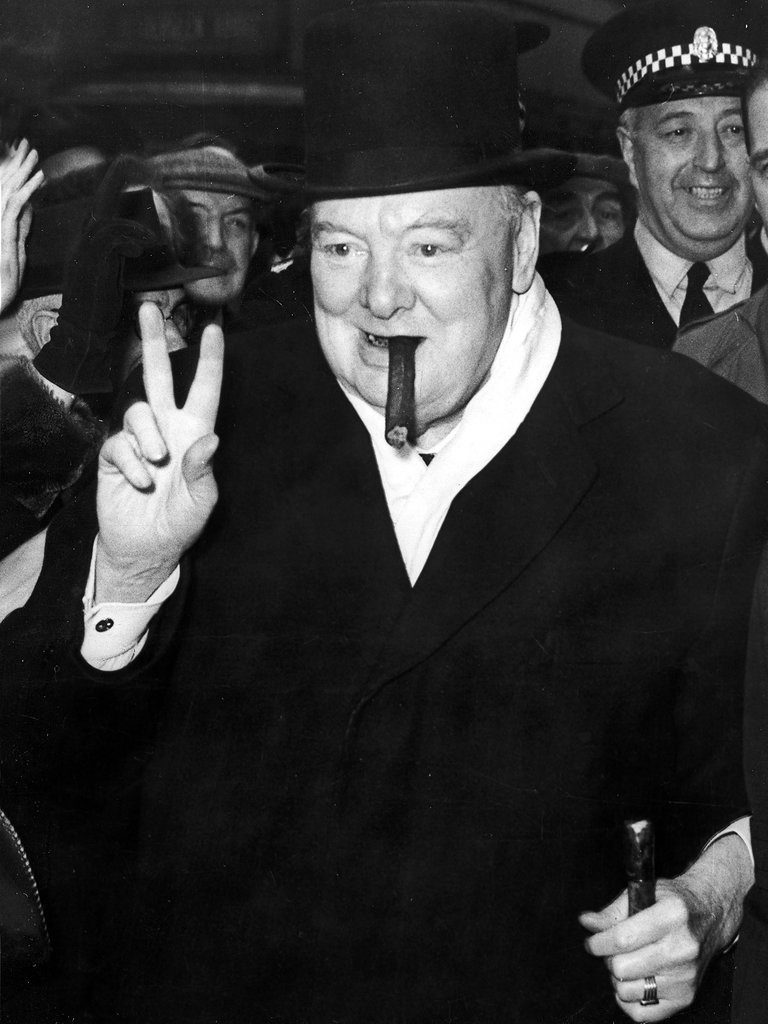 Winston Churchill, V sign