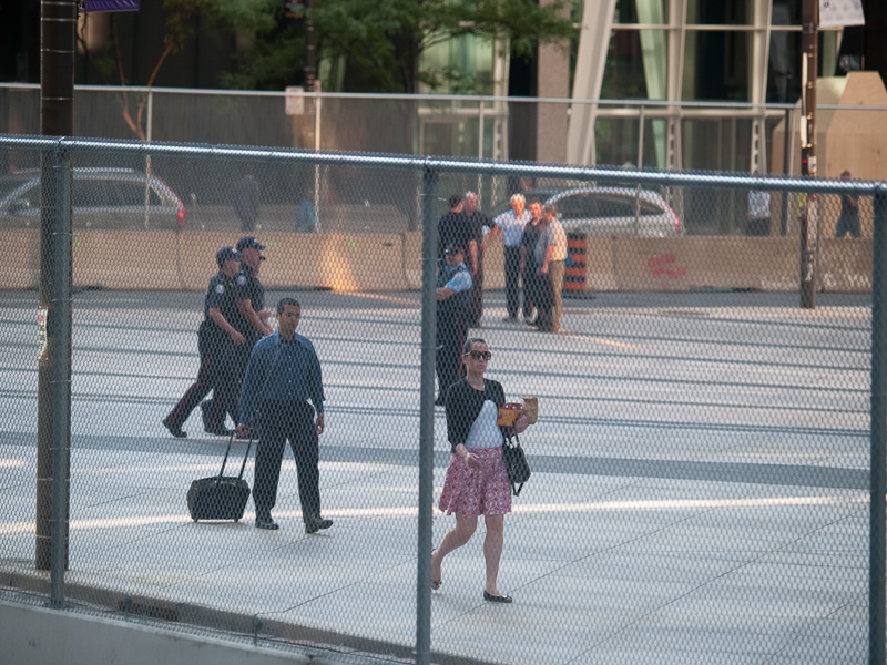 Entrance to Security Zone - Wellington and Bay Streets, Toronto