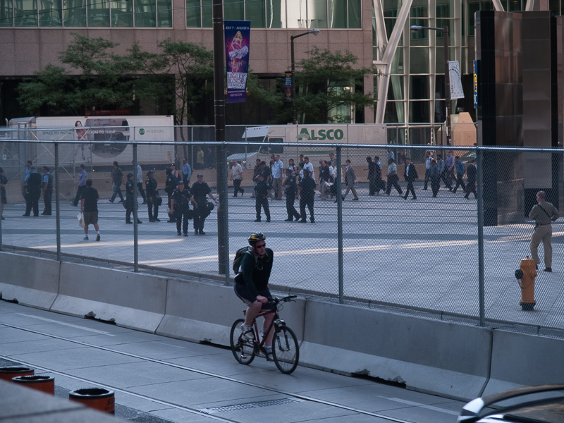 Entrance to Security Zone - Wellington and Bay Streets, Toronto