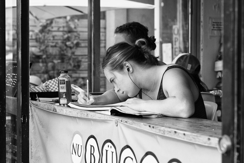 Writing in Kensington Market, Toronto