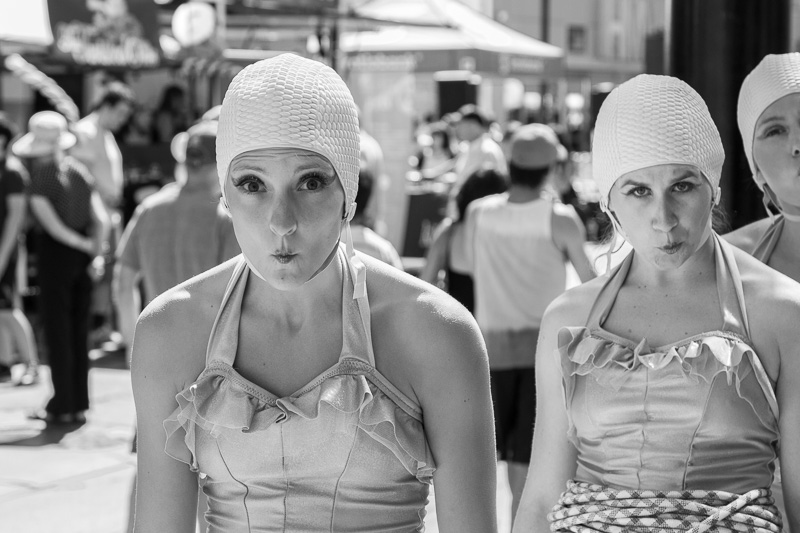 Women in bathing caps