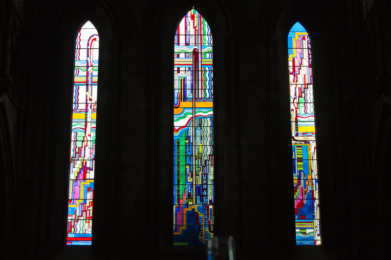 Stained glass windows by Sir Eduardo Paolozzi, St. Mary's Cathedral, Edinburgh