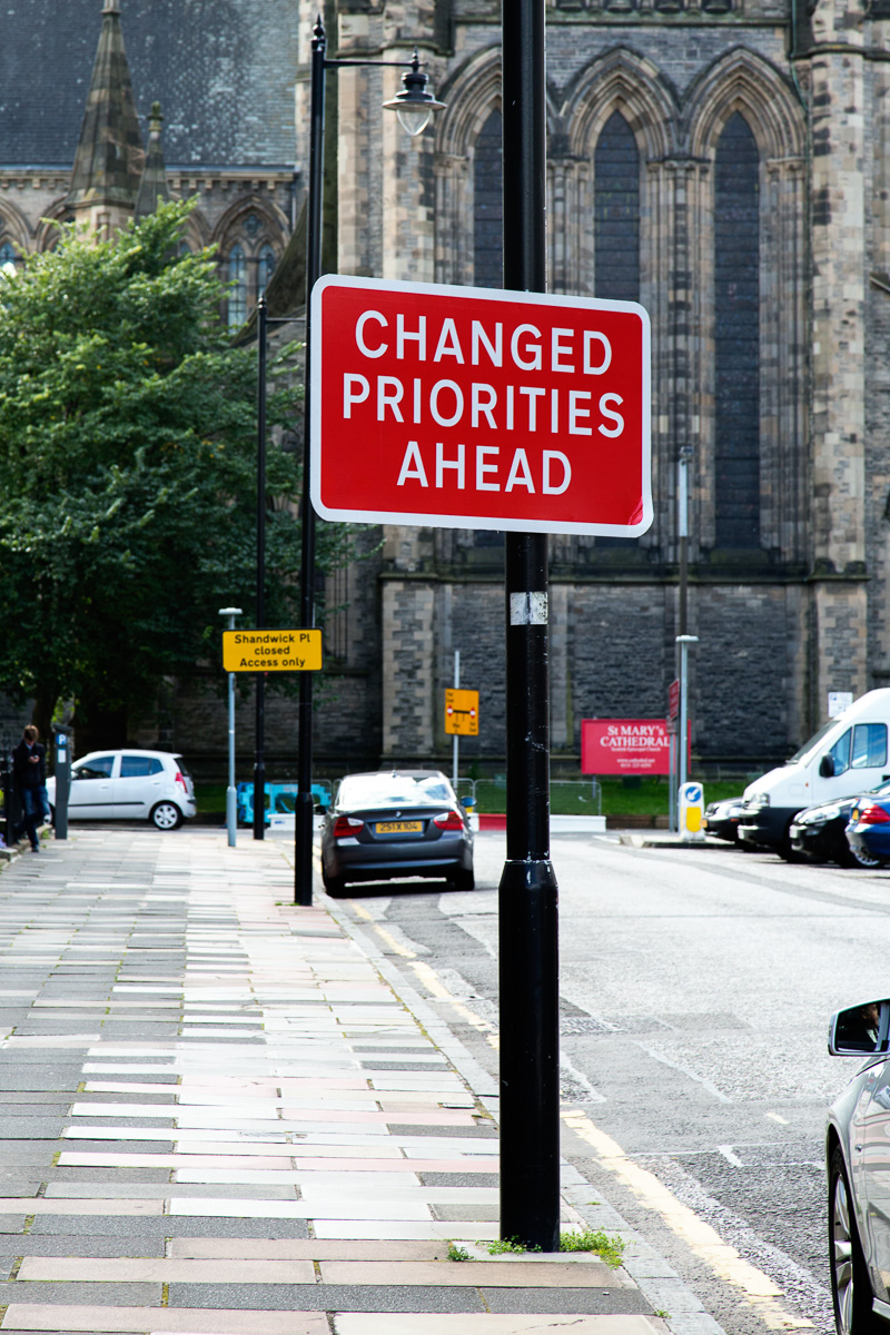 Changed Priorities Ahead, St. Mary's Cathedral