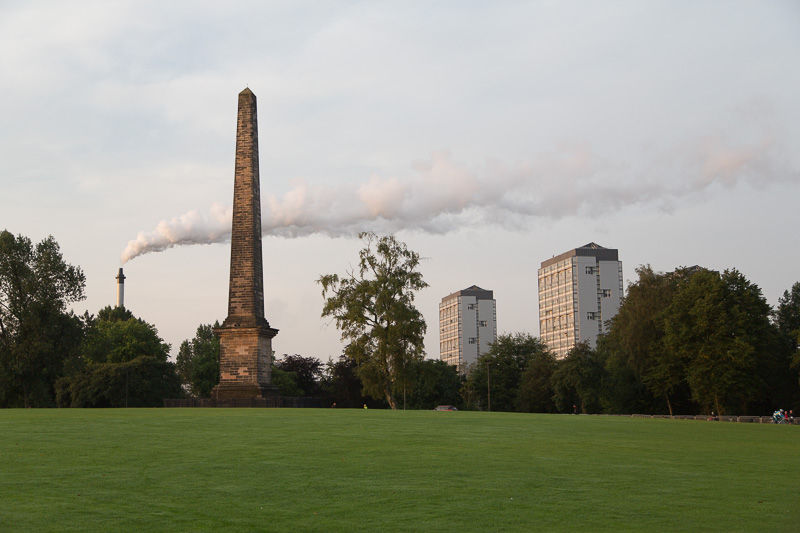 Obelisk viewed from Glasgow Green