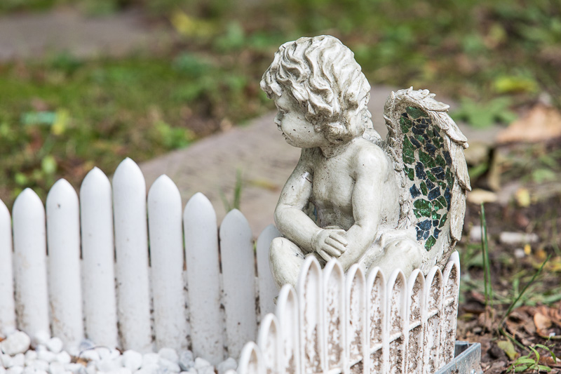 Angel guarding grave