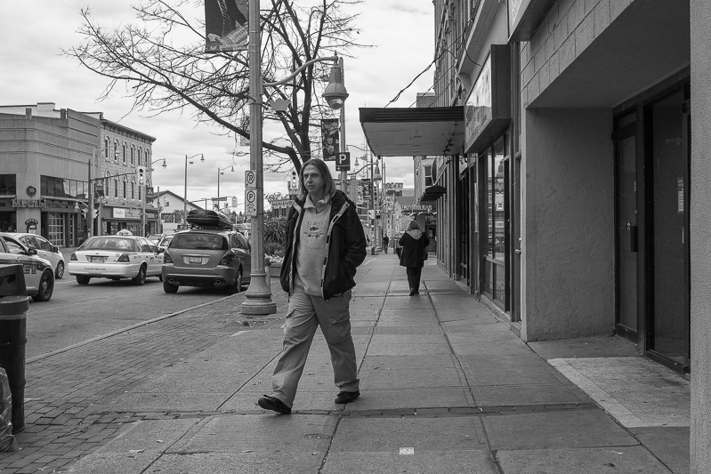 Outside the employment centre on Wyndham St. N.