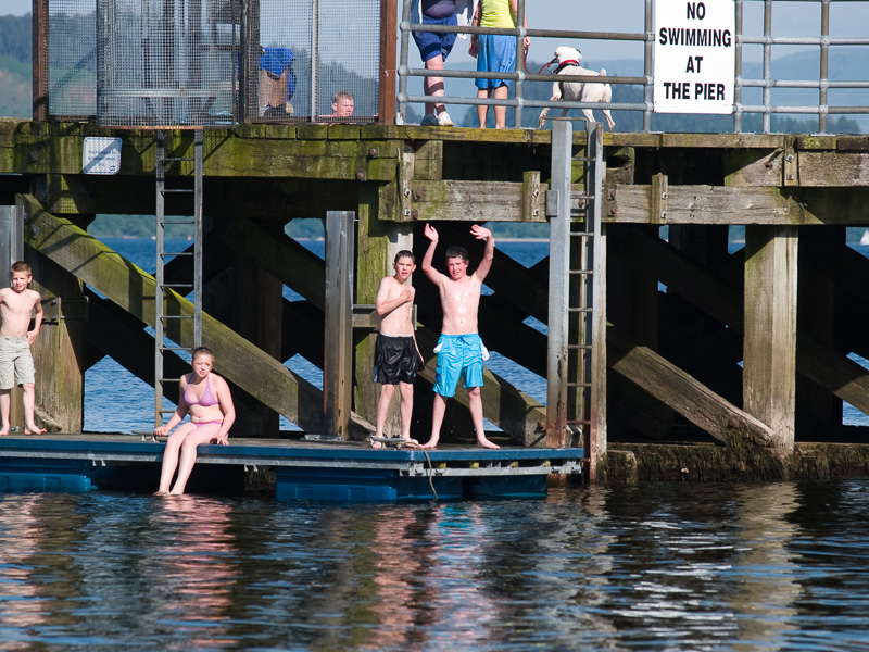 No Swimming at the Pier (Loch Lomond)