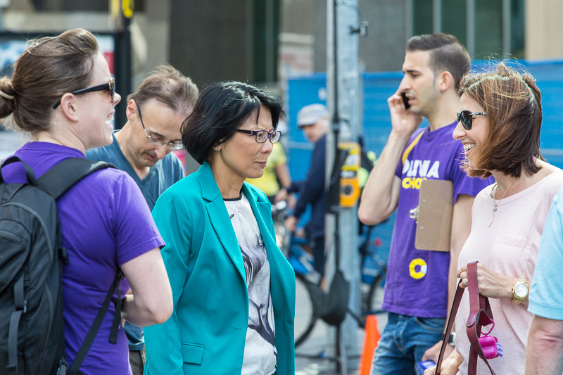 Mayoral Candidate, Olivia Chow, meets the public.