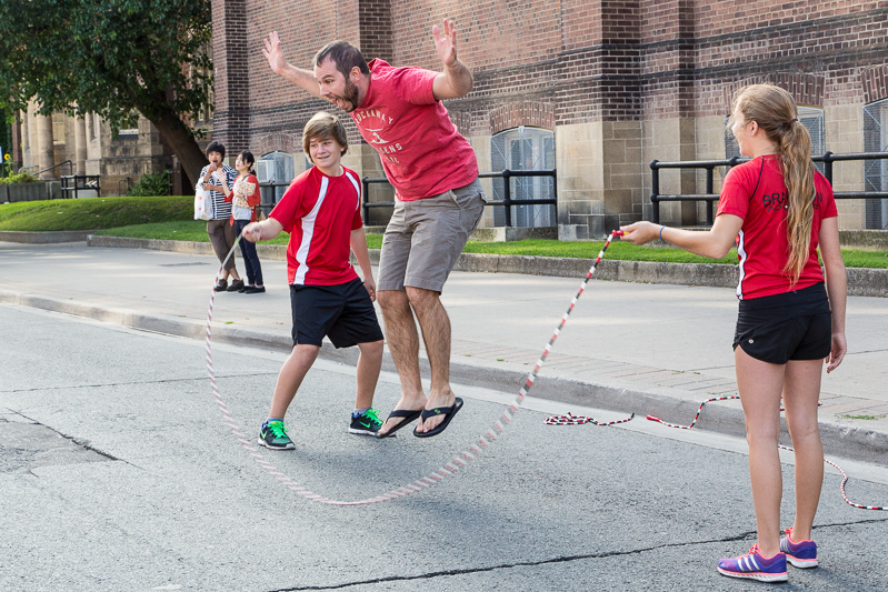 Jumping rope by the Matt Cohen Parkette