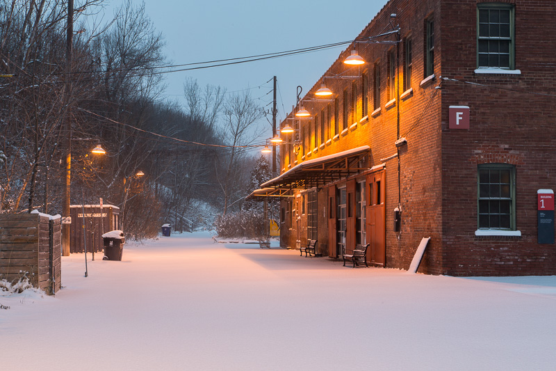 Early morning at the Evergreen Brickworks