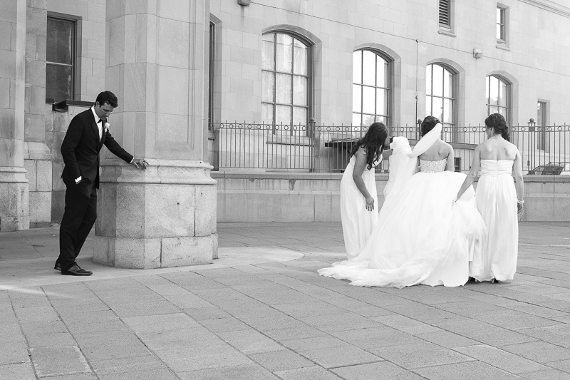 Patient Groom beside the Chateau Laurier, Ottawa