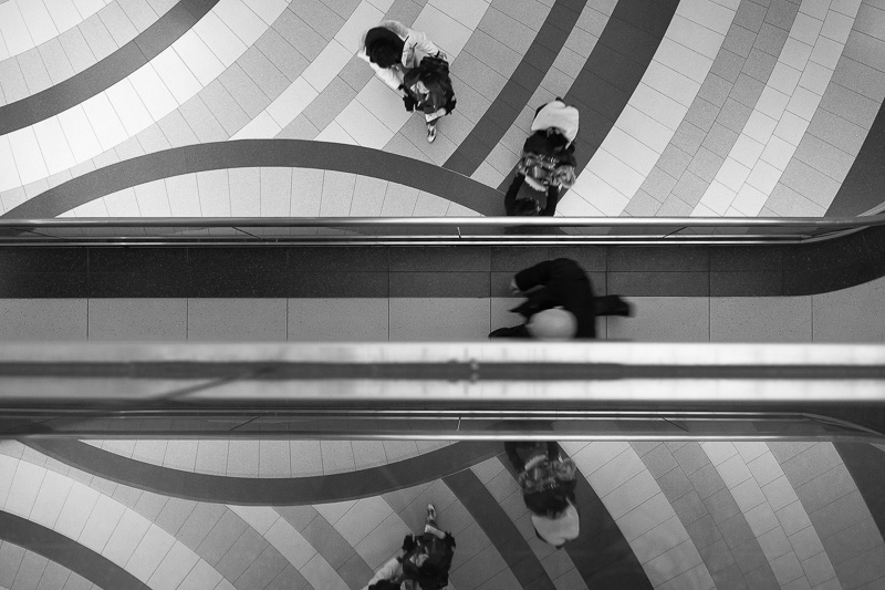 Kaleidoscope of shoppers