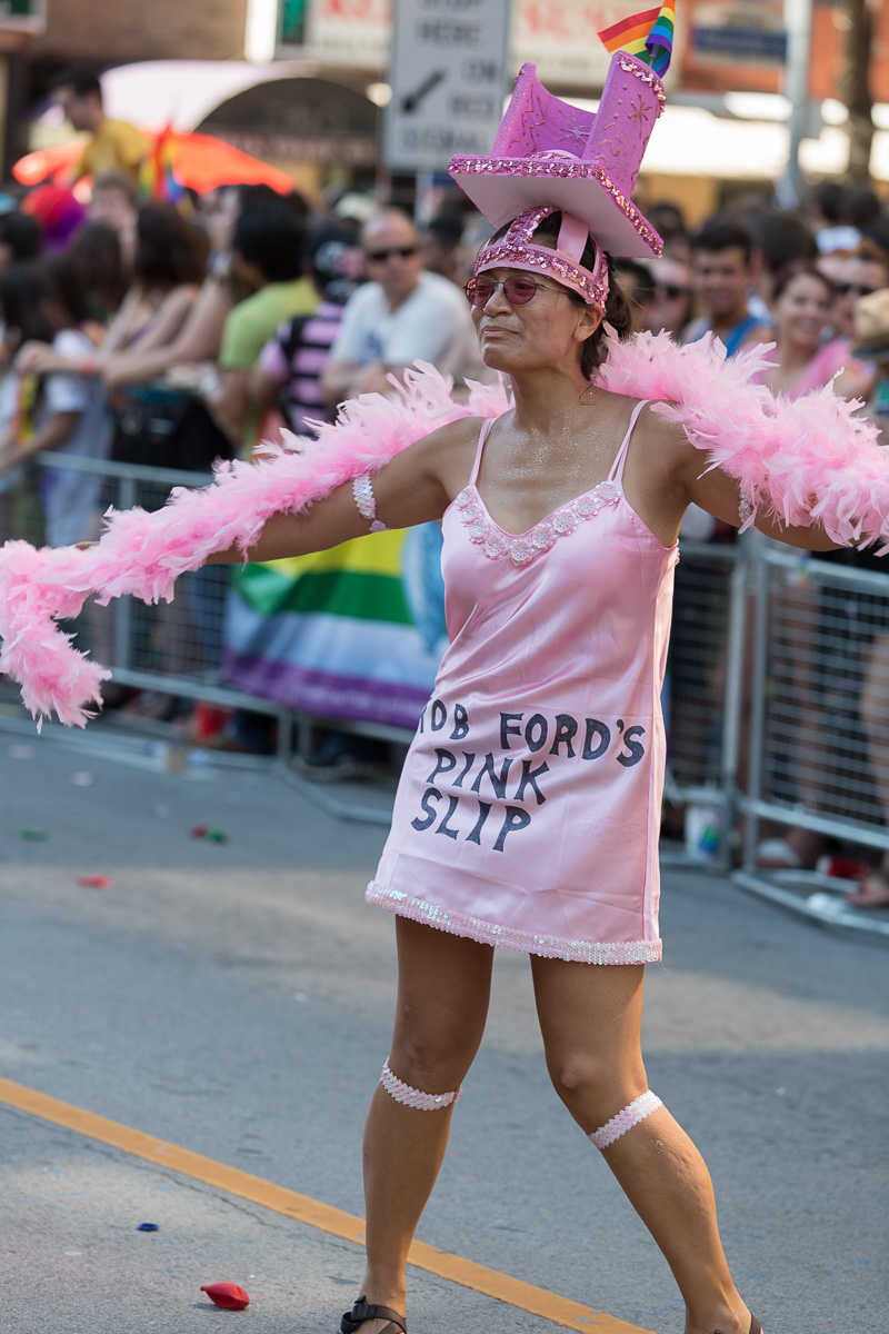 Rob Ford's Pink Slip - Toronto Pride Parade, 2013