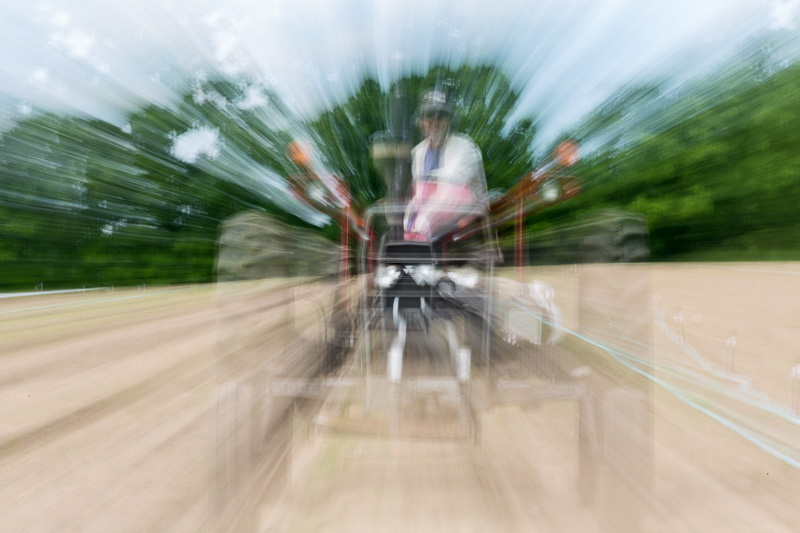 Driving a tractor - zoom