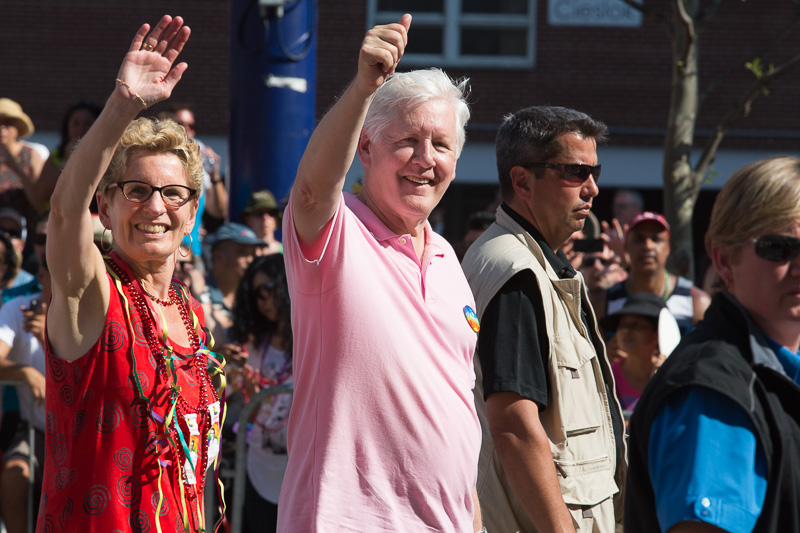 Kathleen Wynne and Bob Rae, World Pride Parade, Toronto, 2014
