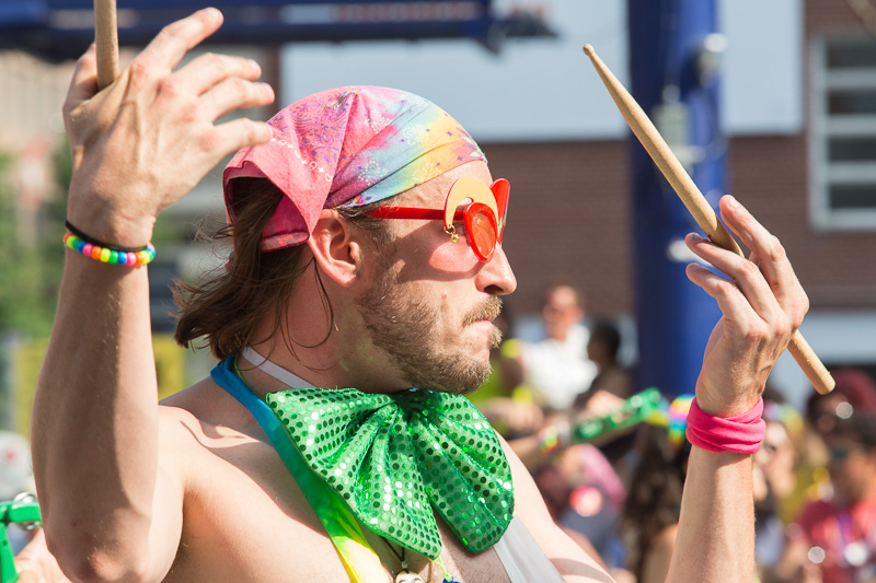 Drummer, World Pride Parade, Toronto, 2014