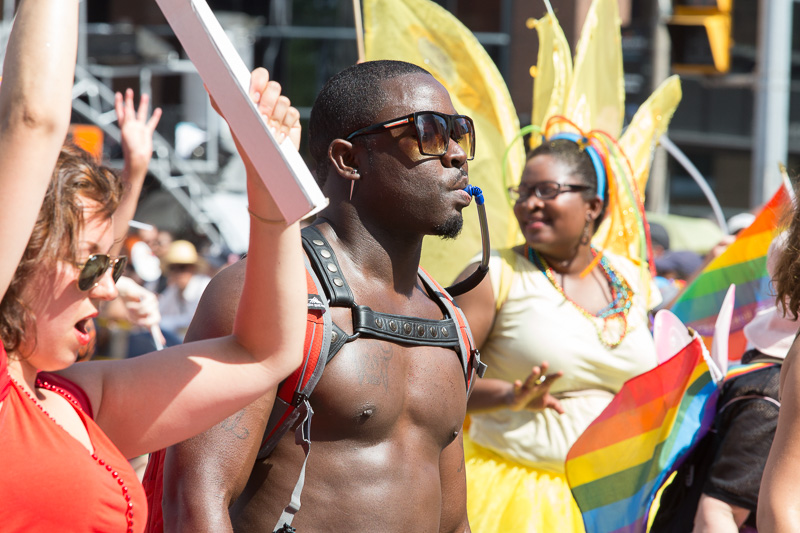 Whistle blower, World Pride Parade, Toronto, 2014