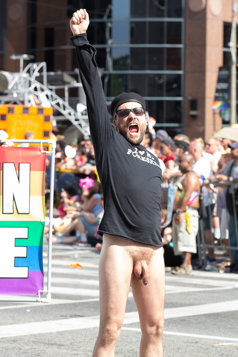 I love my foreskin, World Pride Parade, Toronto, 2014