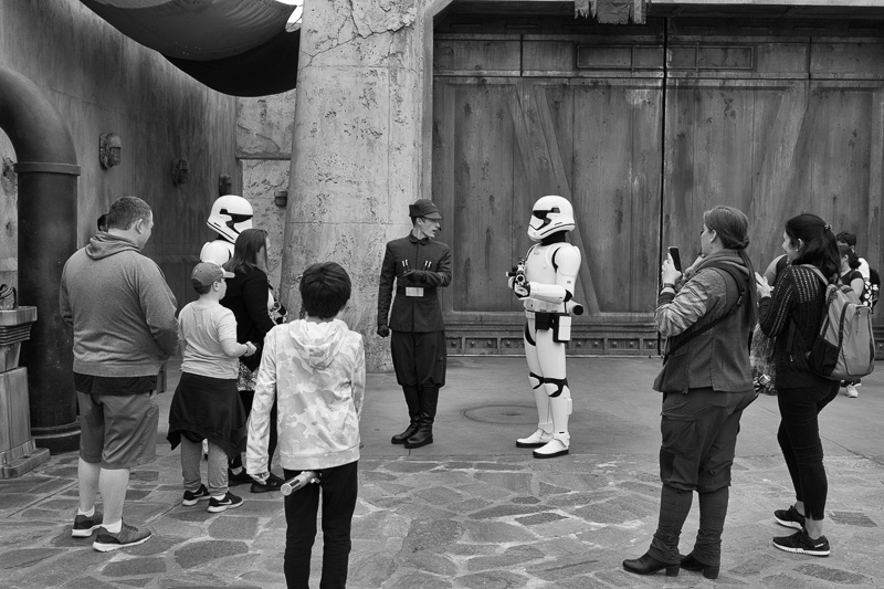 A Republican Officer at Star Wars: Galaxy's Edge in Disney's Hollywood Studios.