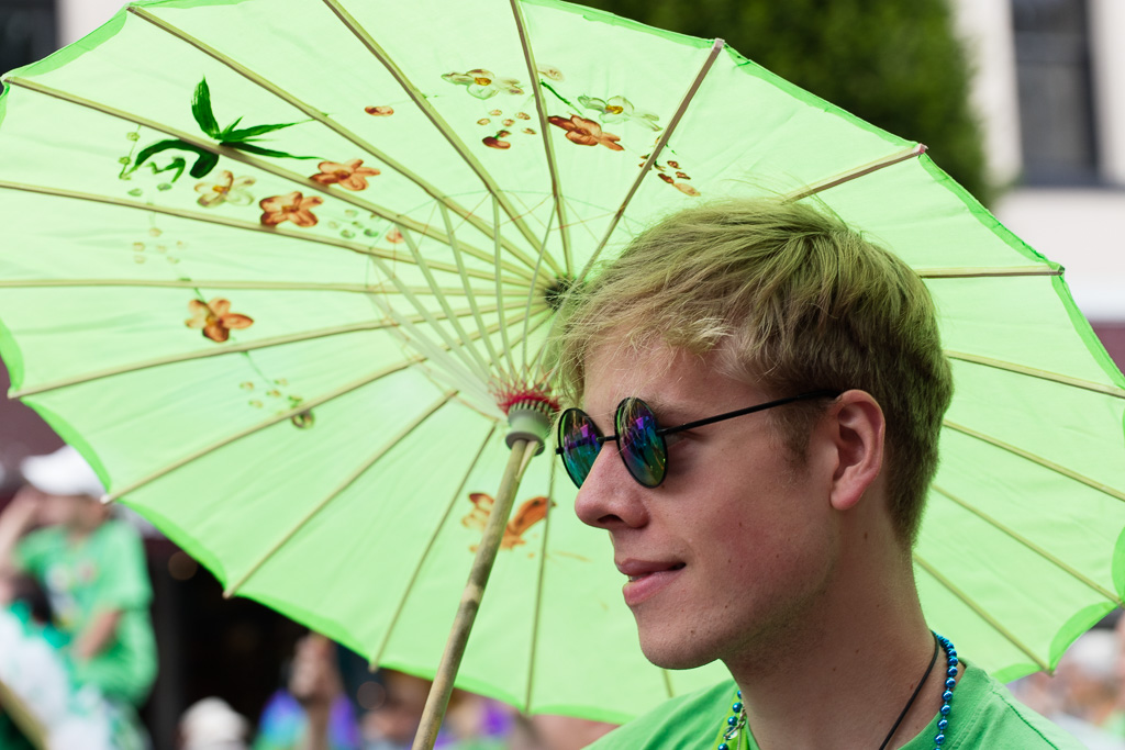 Green umbrella - Victoria Pride, 2017